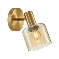 Kinkiet SANTIA Italux WL-65342-1 BRO+AMBER