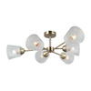 Lampa sufitowa antyczne złoto ze szklanymi kloszami 6xE27 Lamin Italux PND-40697-6-ABR