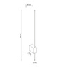 Czarny kinkiet 88cm podświetlający ściane LIXA BLACK LED 3000K 12W Tk Lighting 18298