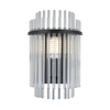 Czarny kinkiet z cienkimi szklanymi rurkami 1xE14 Bonte Italux WL-40929-1A-BK
