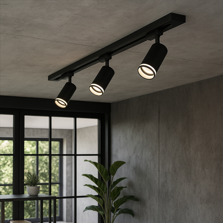 Zestaw Oprawa Pipe Ring Track Czarny 3xGU10 1m Milagro ML2083