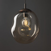 Lampa wisząca szklana zniekształcona bursztynowa  kula 35cm LAVA L BROWN 1xE27 Tk Lighting 11324