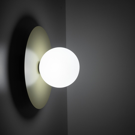 Kinkiet okragły z białą szklaną kulą PIXI PISTACIO 1xG9 Tk Lighting 11429