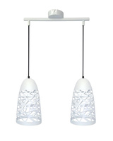 SABRIN LAMPA WISZĄCA  2X60W E27 BIAŁY Candellux 32-54869