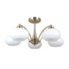 Klasyczna antyczno-złota lampa sufitowa ze szklanymi kloszami 5xE27 Folte Italux PND-408921-5-ABR