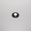 Czarne okrągłe oczko podtynkowe średnica 6cm IP65 LED 3000K Zoom DL034-01-06W3K-D-B Maytoni