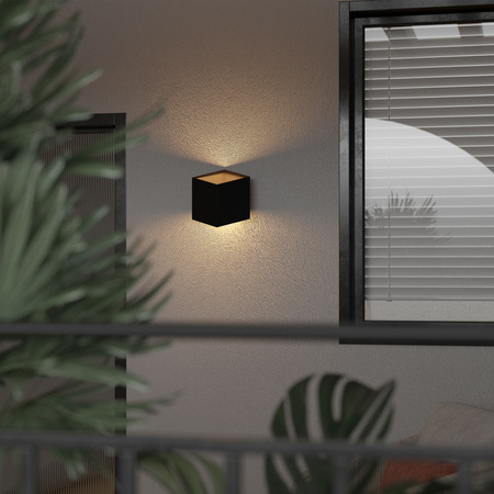 Kinkiet zewnętrzny CUBE BLACK LED IP54 Tk Lighting 18182