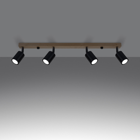 Plafon VERDO 4 czarny Sollux SL.1294