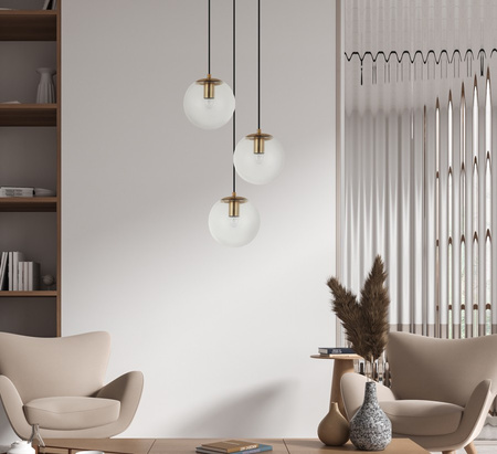 Lampa wisząca SARPO 3 Italux PND-58867-3S-BK-BRO