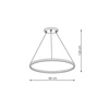 Lampa wisząca Ring 66 cm czarna LED CCT Light Prestige LP-909/1P M BK CCT
