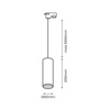 Oprawa do systemu Pipe Track Pendant Light Black 1xGU10