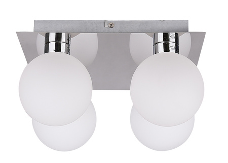 Oden lampa sufitowa chromowy 4x40w g9 klosz biały Candellux 98-03256