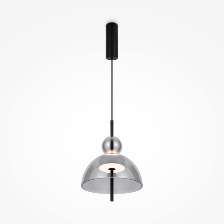 Pojedyńcza lampa wisząca z dymionym szklanym kloszem Bangkok MOD185PL-L6B3K4 Maytoni
