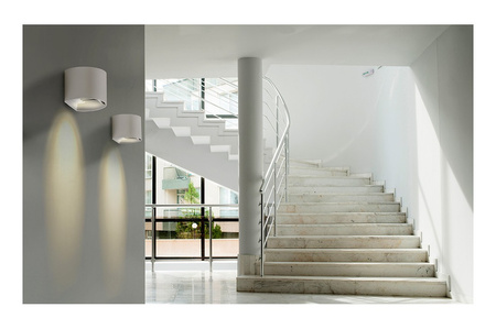 Biały geometryczny kinkiet LETICIA 2 LED WH AZZARDO AZ2190