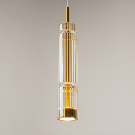 Szklana wisząca tuba LED o średnicy 8cm Ordo MOD272PL-L12BS3K1 Maytoni