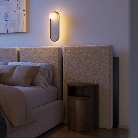 Lampa ścienna (kinkiet) o ciekawej strukturze Perlamour Maytoni MOD473WL-L20BSK
