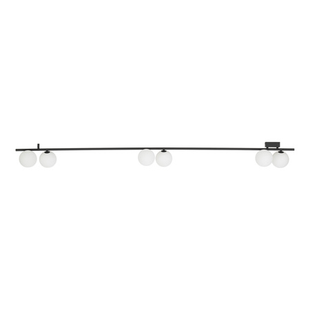 Czarna sześciopunktowa listwa sufitowa szklane kule IMELO BLACK 6XG9 Tk Lighting 11479