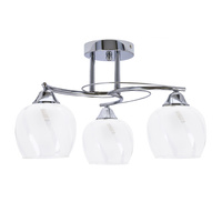 Prego lampa sufitowa chromowy 3x40w e27 klosz bezbarwny Candellux 33-09456