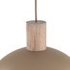 Metalowa lampa w kolorze sabia z elementem drewna OSLO SABIA 1xE27 Tk Lighting 11010