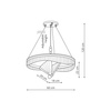 Lampa wisząca Marissa Cristal złota 60cm z motywem motyla LED CCT Light Prestige LP-2515/1P Cristal GD