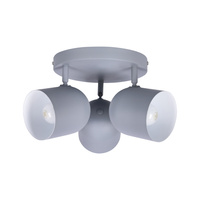 AZURO LAMPA SUFITOWA PLAFON 3X40W E27 SZARY MAT Candellux 98-63236