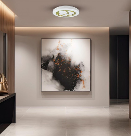 Lampa sufitowa plafon BUBBLES GOLD 30W LED Milagro ML8128 sterowana pilotem