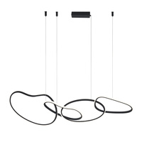 Lampa wisząca Fonte czarna LED 3000-6000K Italux PND-22412-S4-BK