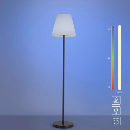 Lampa podłogowa 152cm na zewnętrz ładowana USB HOLLY Just Light Paul Neuhaus 19826-18