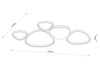 Designerska lampa sufitowa LED 3000K 5 nieregularnych ringów w kolorze beżowym HURON Zuma Line 2023519C5A-BE