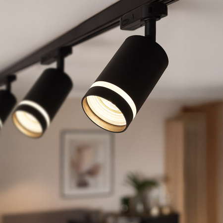 Oprawa Pipe Ring Track Czarny 1xGU10 - 3-obwodowy Milagro ML2308