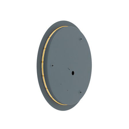 Okrągły metalowy płaski kinkiet 35cm w kolorze szarego błękitu - podświetlenie ściany RING LED L 3000K Nowodvorski 12664