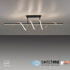 Lampa sufitowa spirala w kolorze czarnym i mosiężnym EMANDA LED 3000K z funkcją SwitchMo Just Light 19112-68