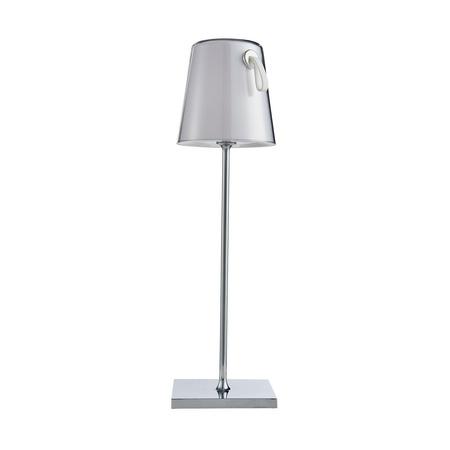 Lampka stołowa przenośna ładowana USB chromowana Ostap Italux TB-2749-CH