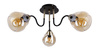 Unica lampa sufitowa czarny+złoty 3x40w e27 klosz dymiony Candellux 33-00880