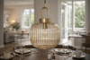 Lampa wisząca z ozdobnym ryflowanym kloszem ARIA Kaja Lighting K-5896
