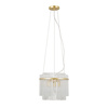 Złota lampa wisząca glamour szklane rurki 3xE14 Bonte Italux PND-40929-3A-GD