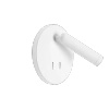 Okrągły biały kinkiet z ruchomą tubą i podświetleniem Maxlight W0431 Lux
