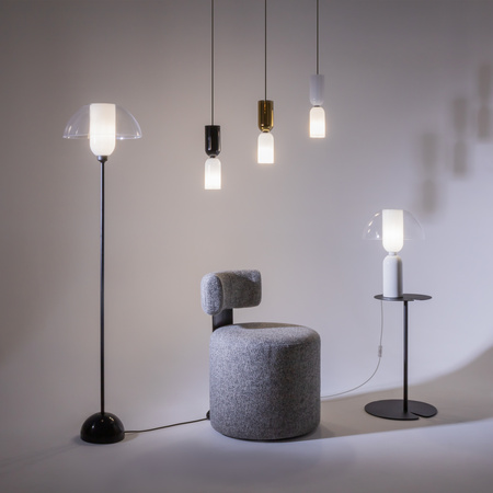 Złota lampa wisząca z białym szklanym kloszem 1xE14 Memory MOD177PL-01G Maytoni