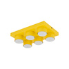 Prostokątny żólty plafon sufitowy sześciopunktowy BRIX YELLOW 6XGX53 Tk Lighting 11291