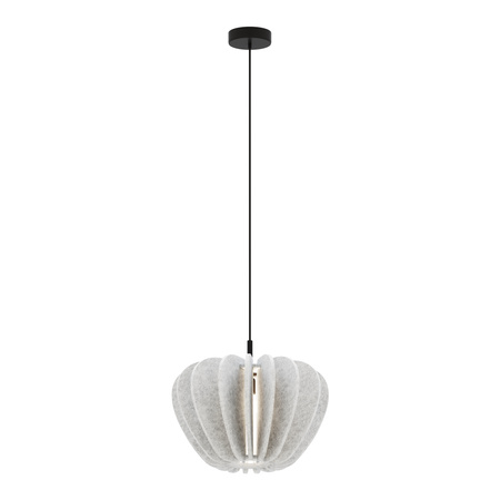 Srebrna lampa wisząca z abażurem z filcu Cambio MOD398PL-01S Maytoni