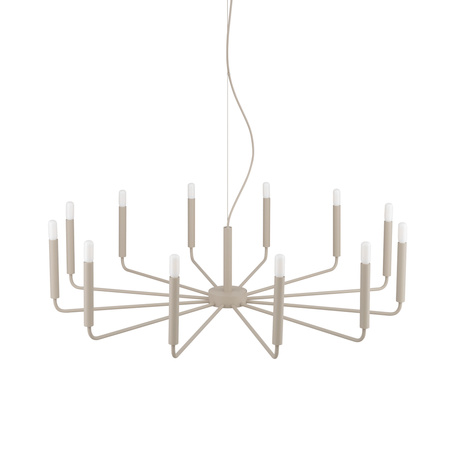 Lampa wisząca żyrandol metalowy w kolorze beżowym o średnicy 103cm 12xE14 ORTO B Nowodvorski 12526