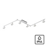Lampa sufitowa listwa na sześć punktów świetlnych do łazienki IP44 LED 3000K SILEDA ALUMINIUM Paul Neuhaus 6787-96