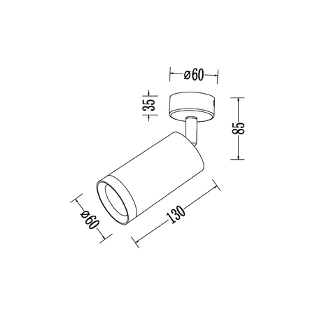 Oprawa Mica Spot Biały + Chrom 1xGU10 Milagro ML2095