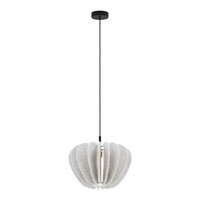 Srebrna lampa wisząca z abażurem z filcu Cambio MOD398PL-01S Maytoni