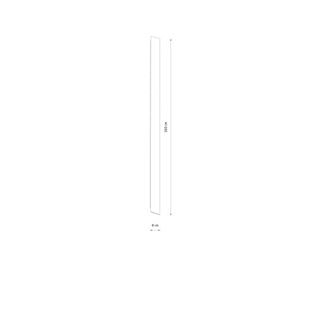 Czarny metalowy płaski kinkiet pionowy 160cm podświetlający ściane 3000K IP20 COMMA LED L Nowodvorski 11878
