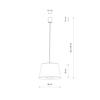 Lampa wisząca do sypialni szary abażur 46cm 1xE27 TUTOIA Nowodvorski 11682