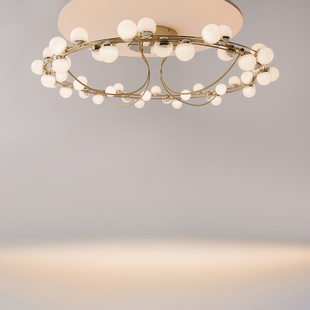 Luksusowa lampa  LED 3000K – złoty żyrandol glamour z kulami Tessara MOD081CL-L48G3K Maytoni