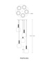 Lampa wisząca pięć szklanych kloszy CALVO 5xG9 Zuma Line P0076-05G-P7AA