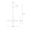 Lampa wisząca Ufo M czarna metalowa LED CCT Light Prestige LP-0408/1P M BK