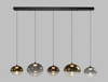 Lampa wisząca piątka prosta Pesaro czarna Aviano Lighting 7082-502